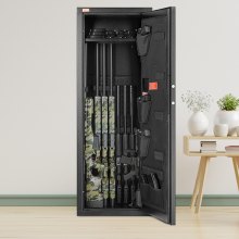 VEVOR 8-10 Rifles Gun Safe, Rifle Safe with Lock & Digital Keypad, Quick Access Tall Gun Storage Cabinet with Removable Shelf, Rifle Cabinet for Home Rifle and Shotguns