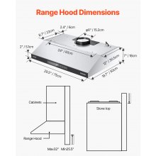 VEVOR 30" Under Cabinet Range Hood Vent Hood 900CFM Gesture & Touch Control