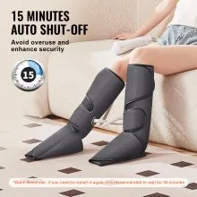 VEVOR Leg Massager with Air Compression, Foot and Calf Massager with 3 Modes & 3 Intensities, LCD Controller, Compression Massage Boot for Circulation, Swelling and Pain Relief- Great Gift for Mom/Dad