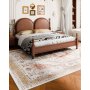 Large Area Rug 9 x 12 ft Anti-Skid Tear-Resistant Floor Mat Vintage Brown Red