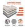 Large Area Rug 9 x 12 ft Anti-Skid Tear-Resistant Floor Mat Vintage Brown Red