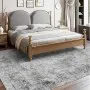 VEVOR Area Rug, 9 x 12 ft Large Washable Boho Rug, Non-Slip and Tear-Resistant Soft Carpet, Pet Friendly Bohemian Area Rugs, Indoor Mat for Bedroom, Living Room, Office, Gray