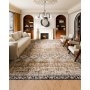 Large Area Rug 9 x 12 ft Anti-Skid Tear-Resistant Floor Mat Vintage Brown Green