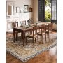 Large Area Rug 9 x 12 ft Anti-Skid Tear-Resistant Floor Mat Vintage Brown Green