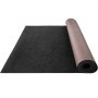 VEVOR boat carpet unrolled, showcasing black surface and roll.