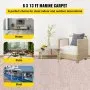 VEVOR Boat Carpet, 6 ft x 13.1 ft Marine Carpet for Boats, Waterproof Light Brown Carpet with Marine Backing Anti-Slide Marine Grade Boat Carpet Cuttable Easy to Clean Patio Rugs Deck Rug