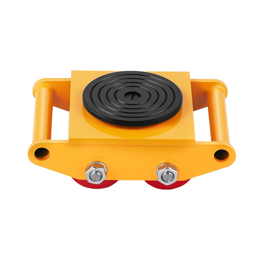 VEVOR Machine Skate, 6T Machinery Skate Dolly, 13228 lbs Machinery Moving Skate, Machinery Mover Skate with 360° Rotation Cap and PU Directional Rollers, Heavy Duty Industrial Moving Equipment, Yellow