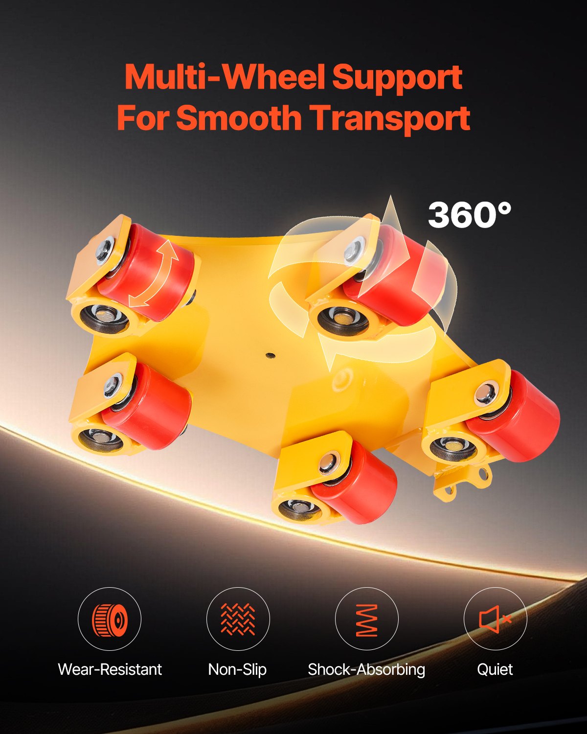 VEVOR Machine Skate 8800 lbs Machinery Moving Skate with Handle 360° Rotation