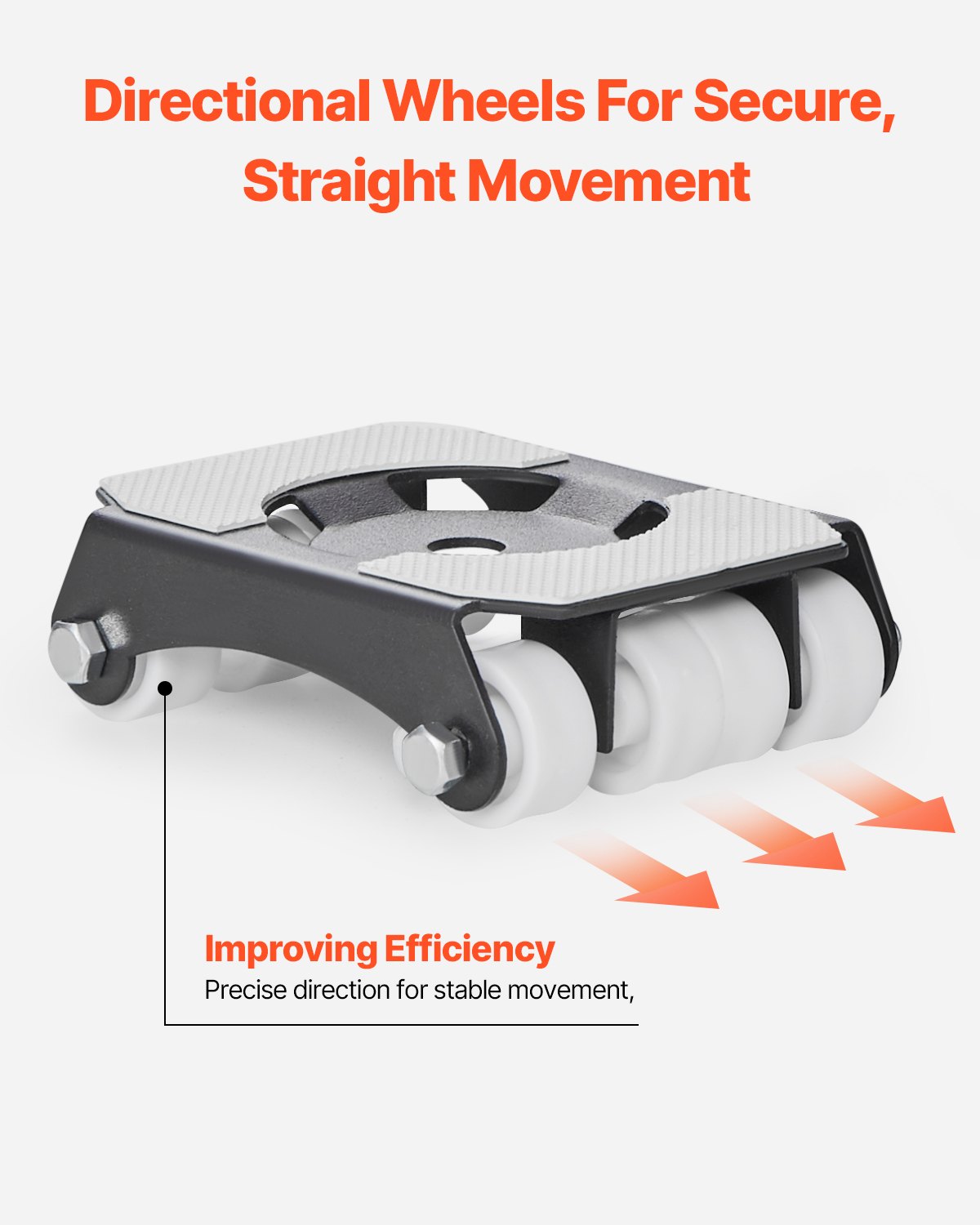 VEVOR Furniture Dolly, 330 lbs Load Capacity, Heavy Duty Furniture Movers with Wheels, Carbon Steel Panel, Dual-Row & Eight-Wheel Structure, Furniture Lift Slider Tool Set for Appliances, Sofa, Fridge