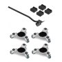 VEVOR Furniture Dolly 4 pcs Steel Tri-dolly Set Furniture Mover 440 lbs Capacity