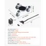 VEVOR Furniture Dolly, 440 lbs Load Capacity, 3 Wheel Steel 6.3" Tri-dolly Heavy Duty Mover with Triangle Swivel Caster, Carbon Steel Panel, Furniture Lift Mover Tool Set for Appliances, Sofa, Fridge