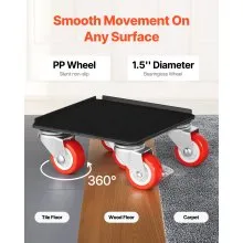 VEVOR Furniture Dolly Heavy Duty Furniture Mover with 5 Wheels 1200 lbs Capacity