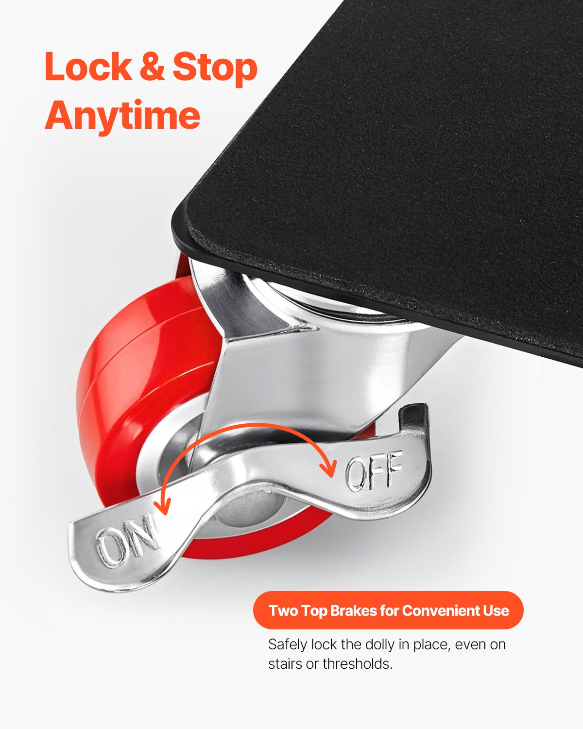 VEVOR Furniture Dolly, Maximum Load 544 kg, Heavy Duty Furniture Movers with 5 360° Rotation Wheels, Carbon Steel Panel, Furniture Lift Slider Tool Set for Appliances, Sofa, Fridge, Washing Machine