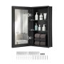 VEVOR Medicine Cabinet, 14 x 24 inches, Medicine Cabinet for Bathroom with Mirror,  Aluminum Frame Bathroom Wall Cabinet, 2-layer Adjustable Shelves, Recessed & Wall-mounted Installation