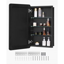 Medicine Cabinet 16.5" x 27.5" Mirror Medicine Cabinet Adjustable Shelves