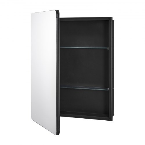 VEVOR Armoire A Pharmacie, 610 X 762 Mm, Placard De Rangement De Salle De Bain Pour Medicaments Avec Miroir Cadre En Aluminium Et Etageres Reglables A 2 Couches Installation Encastree Et Murale 88727639