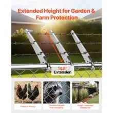 10Pack 14.8 in Barbed Wire Arm Height Extender for 1.3" to 1.5" Chain Link Fence
