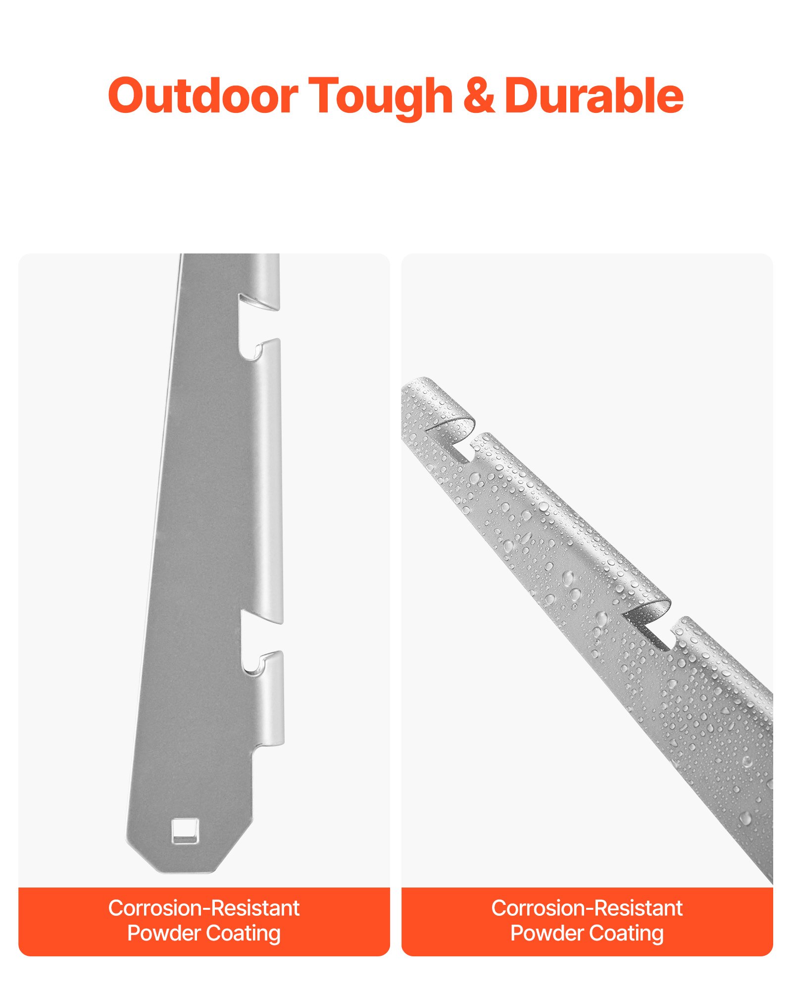 VEVOR Barbed Wire Arm, 10 Packs 12.2 in Fence Post Extender, Flat or Surface Mounted, Galvanized Steel Fence Height Extender, Protect Privacy and Prevent Pets Jumping Off, for Outdoor Wood Concrete Fences
