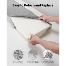 Bed Wedge Pillow for Headboard 60"x10"x6" Bed Gap Filler Fill 0-7" Gap
