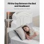 Bed Wedge Pillow for Headboard 60"x6"x6" Foam Bed Gap Filler Fill 0-7" Gap