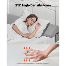 Bed Wedge Pillow for Headboard 72" x 10" x 6" Bed Gap Filler Fill 0-7" Gap