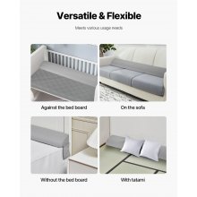 Bed Wedge Pillow for Headboard 76" x 6" x 4.5" Bed Gap Filler 0-4" Gap