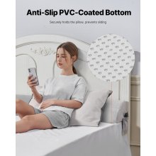 Bed Wedge Pillow 76"x10"x6" Plush Bed Gap Filler Headboard Fill 0-7" Gap