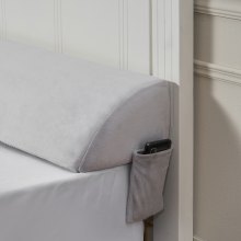 Bed Wedge Pillow 76"x10"x6" Plush Bed Gap Filler Headboard Fill 0-7" Gap