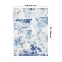 Large Area Rug 5 x 7 ft Anti-Skid and Tear-Resistant Floor Mat Modern Blue
