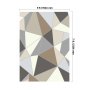 Large Area Rug 5 x 7 ft Anti-Skid Tear-Resistant Floor Mat Modern Charcoal Gray
