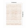 Large Area Rug 5 x 8 ft Anti-Skid and Tear-Resistant Floor Mat Modern Beige