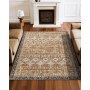 Large Area Rug 6 x 9 ft Anti-Skid Tear-Resistant Floor Mat Vintage Brown Green