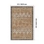 Large Area Rug 6 x 9 ft Anti-Skid Tear-Resistant Floor Mat Vintage Brown Green