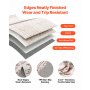 Large Area Rug 6 x 9 ft Anti-Skid and Tear-Resistant Floor Mat Modern Beige