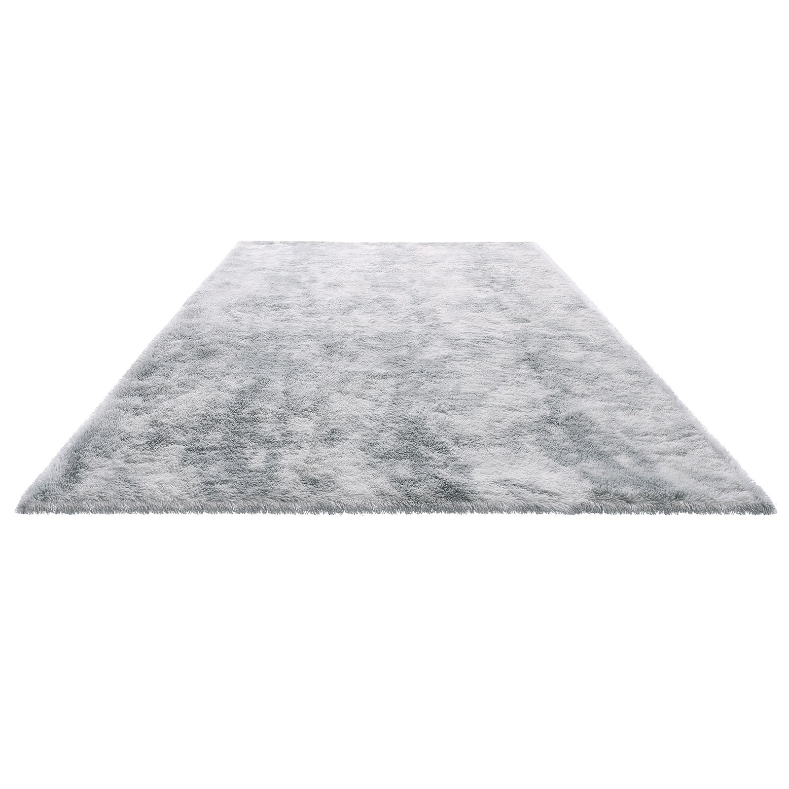 VEVOR Indoor Plush Area Rugs, 1.83x2.74 m Soft Plush Carpet, FFurry Shag Area Rugs for Living Room, Bedroom, Modern Home Decor Aesthetic Long-Pile Rug, Non-Shedding, Slip-Resistant, Tie-Dye Light Gray