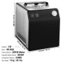 VEVOR ice cream maker with sus430 exterior, sus304 bucket, and al3003 cooling barrel; 2 qt capacity.