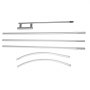 VEVOR Advertising Flag Pole, 12 x Feather Flag Bundles with Ground Spike, 16 ft Windless Flag Pole Sets with Ground Mounting Stake, 6pcs Swooper Flag Pole Kit, Sign Flag for Businesses Storefronts