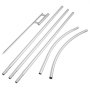 VEVOR advertising flag pole set with six aluminum pieces and ground stake.