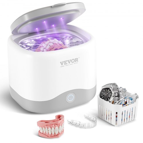 VEVOR Ultrasonic Cleaner for Dentures, 200ML Retainer Cleaner Machine with UV Light, 30W Cleaning Machine for Dental, Retainer, Aligner, Braces, Mouth ... VEVOR Ultrasonic Cleaner for Dentures, 200ML Retainer Cleaner Machine with UV Light, 30W Cleaning Machine for Dental, Retainer, Aligner, Braces, Mouth ...