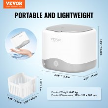 VEVOR Ultrasonic Cleaner,45kHz Ultrasonic Cleaner for Denture Cleaner, Retainer Cleaner, Mouth Guard Cleaner, Night Guard Cleaner, Retainer Cleaner Machine with 200ML Dental Cleaning Pod