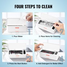 VEVOR Ultrasonic Jewelry Cleaner Ultrasonic Cleaner Machine Portable 16oz(470ml)