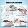 VEVOR Ultrasonic Jewelry Cleaner Ultrasonic Cleaner Portable 22 oz Touch Control