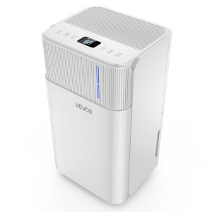 VEVOR 30 Pints Dehumidifier for Home Basement, Drain Hose for Commercial Industrial Use, Smart Humidity Control, Low Noise for Large Rooms, Warehouses, Bedrooms Storage, Large Coverage,White