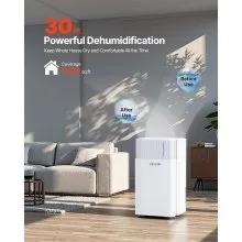 30 Pints Dehumidifier for Home and Basement Smart Humidity Low Noise for Room