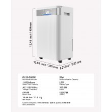 52 Pints Dehumidifier for Home and Basement Smart Humidity Low Noise for Room