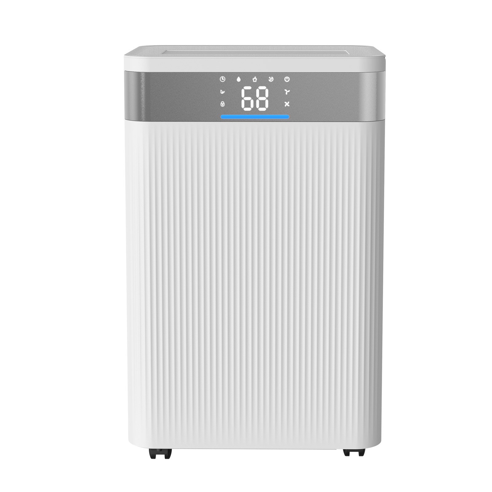 VEVOR 52 Pints Dehumidifier for Home & Basement, Drain Hose for Commercial & Industrial Use, Smart Humidity Control, Low Noise for Large Rooms, Warehouses, Bedrooms & Storage, Large Coverage,White