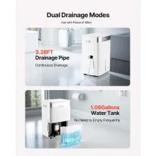 80 Pints Dehumidifier for Home and Basement Smart Humidity Low Noise for Room