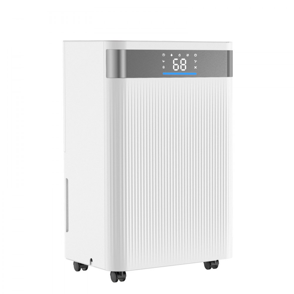 VEVOR 35 Pints Dehumidifier for Home & Basement, Drain Hose for Commercial & Industrial Use, Smart Humidity Control, Low Noise for Large Rooms, Warehouses, Bedrooms & Storage, Large Coverage,White