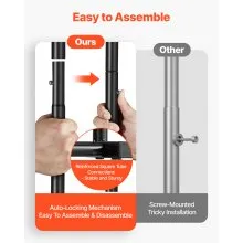 VEVOR Clothes Rack, Rolling Clothing Garment Rack with Hanging Rod and Side Hooks, 3 Storage Shelves, 99 lbs Load Capacity, Heavy Duty Carbon Steel Clothing Racks for Bedroom, Laundry, Living Room