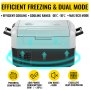 VEVOR Portable Car Freezer, 37 Quart Portable Refrigerator Freezer, Dual Storage Zone Camping Freezer, -14.8℉~50℉ 12 Volt Fridge Freezer, Car Freezer for Car and Home Use, DC 12/24V, AC 100-240V